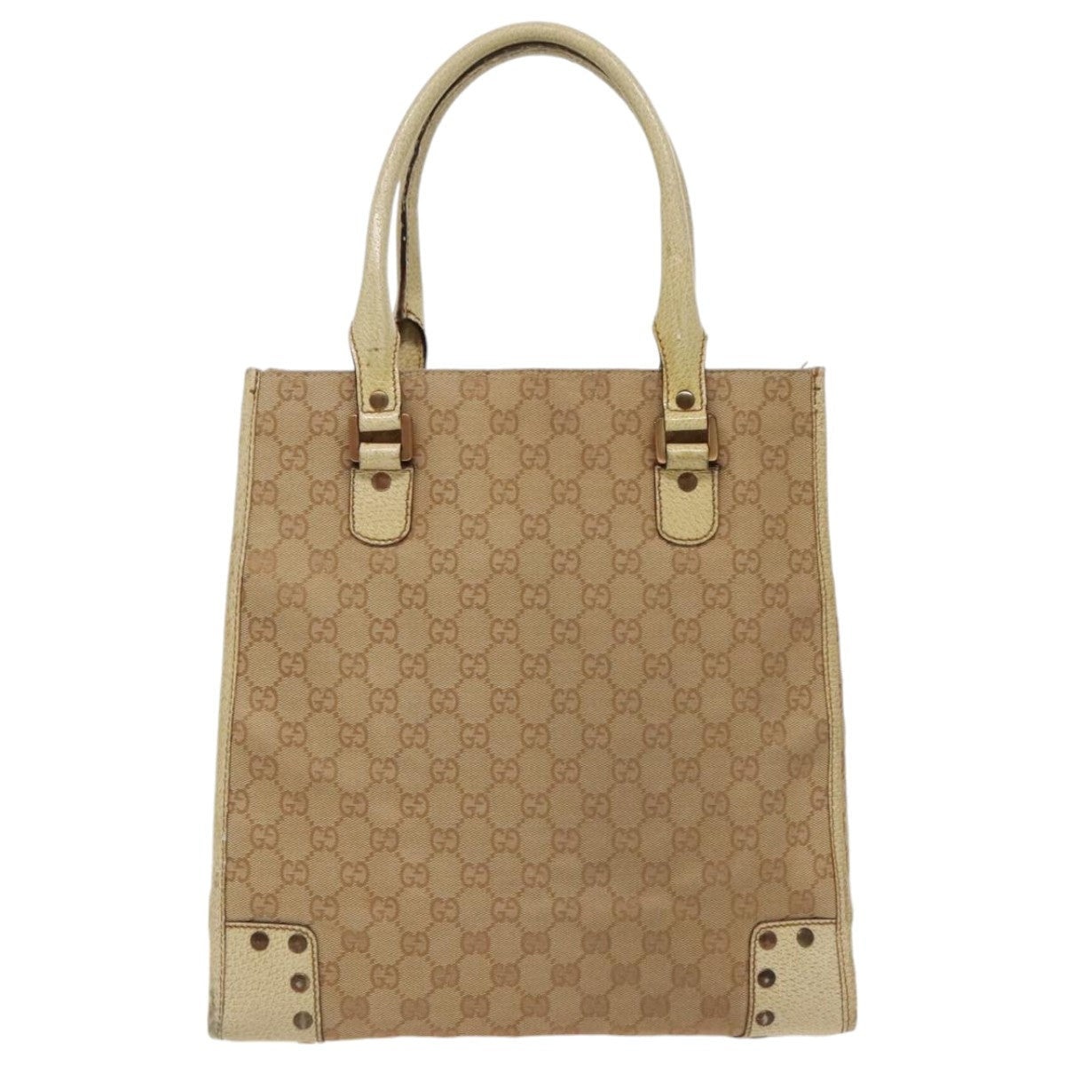 GUCCI GG Canvas Tote Bag Beige Gold - 13