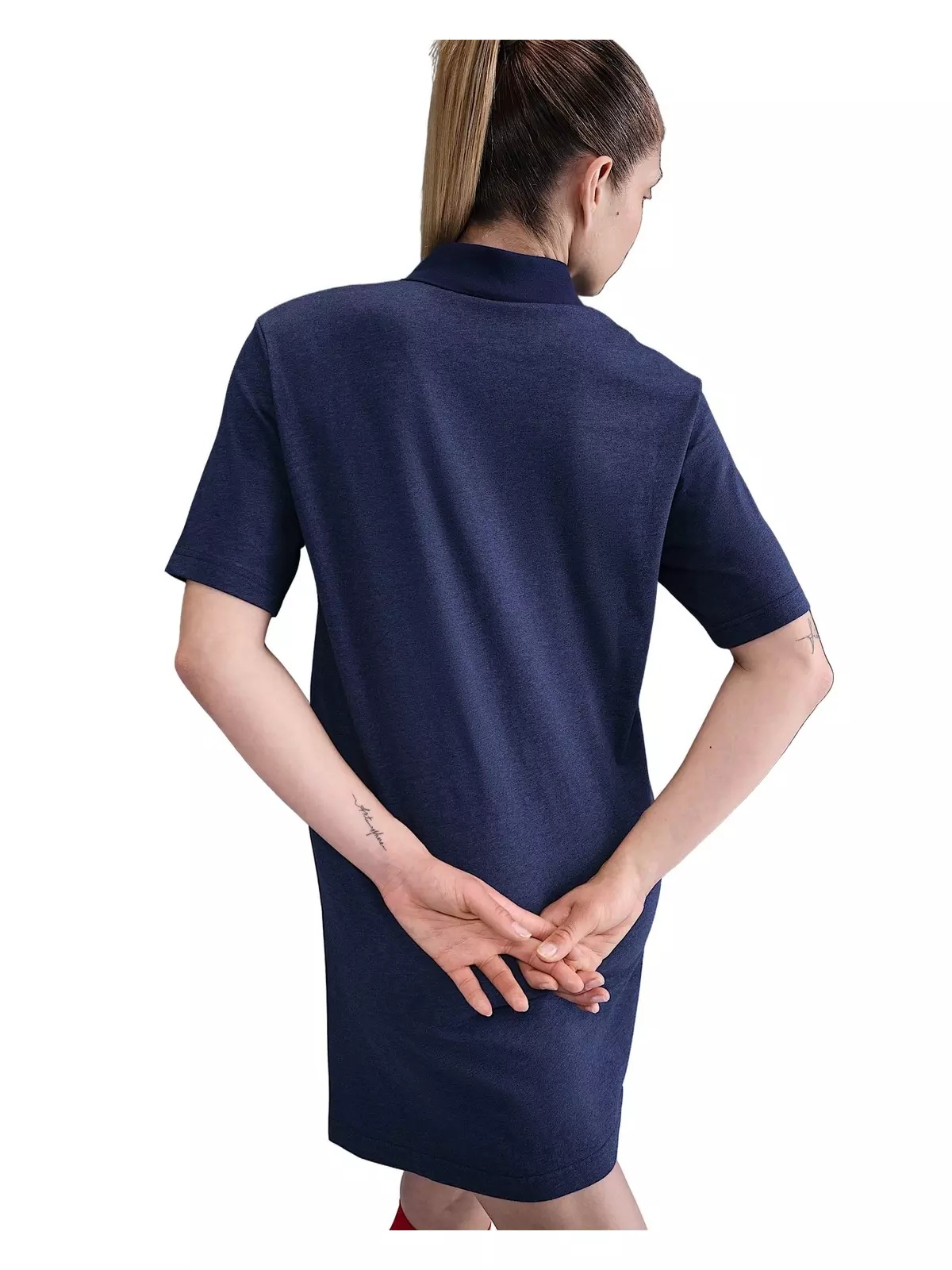 Women's Sportswear Essential Short-Sleeve Polo Dress -Navy - 5