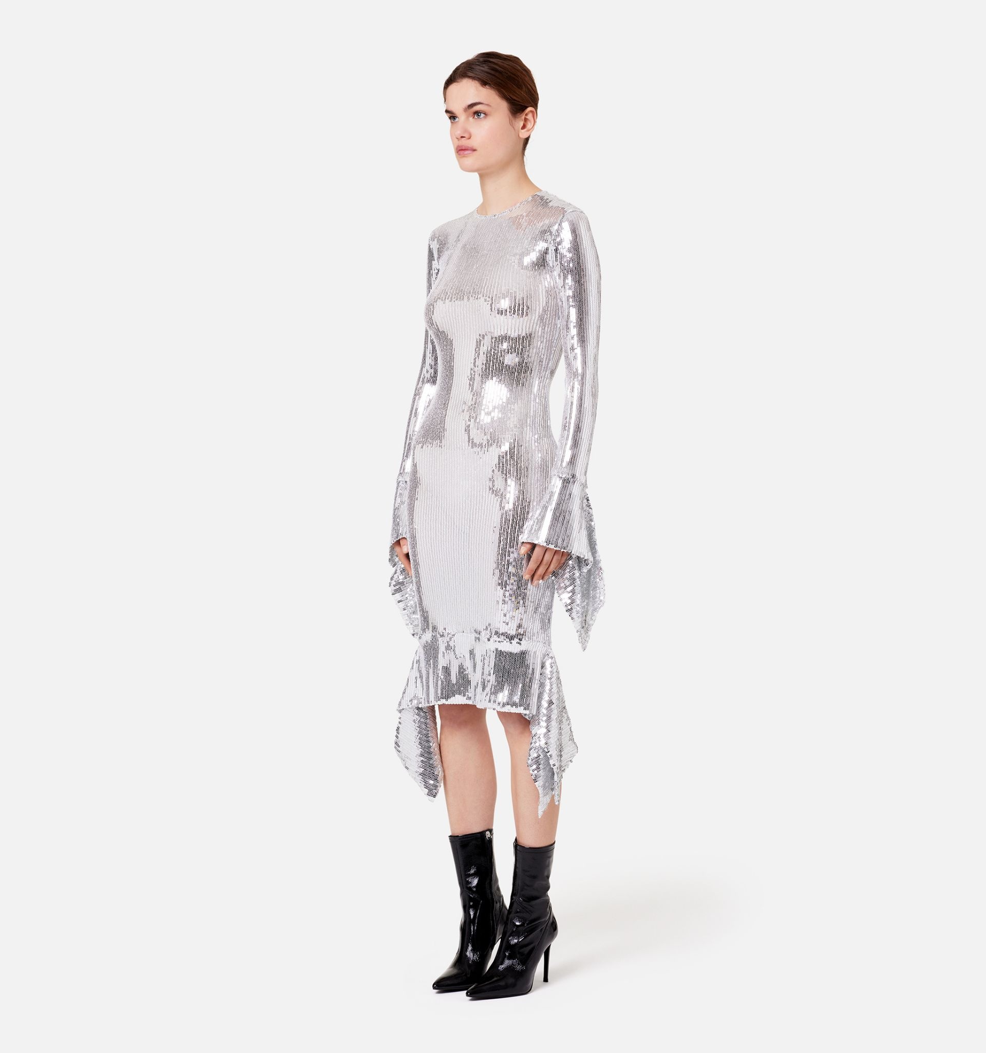 Sequined Ruffled Dress - 4