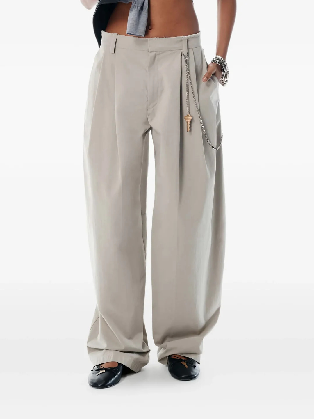Mid-Rise Trouser With Chain - 2