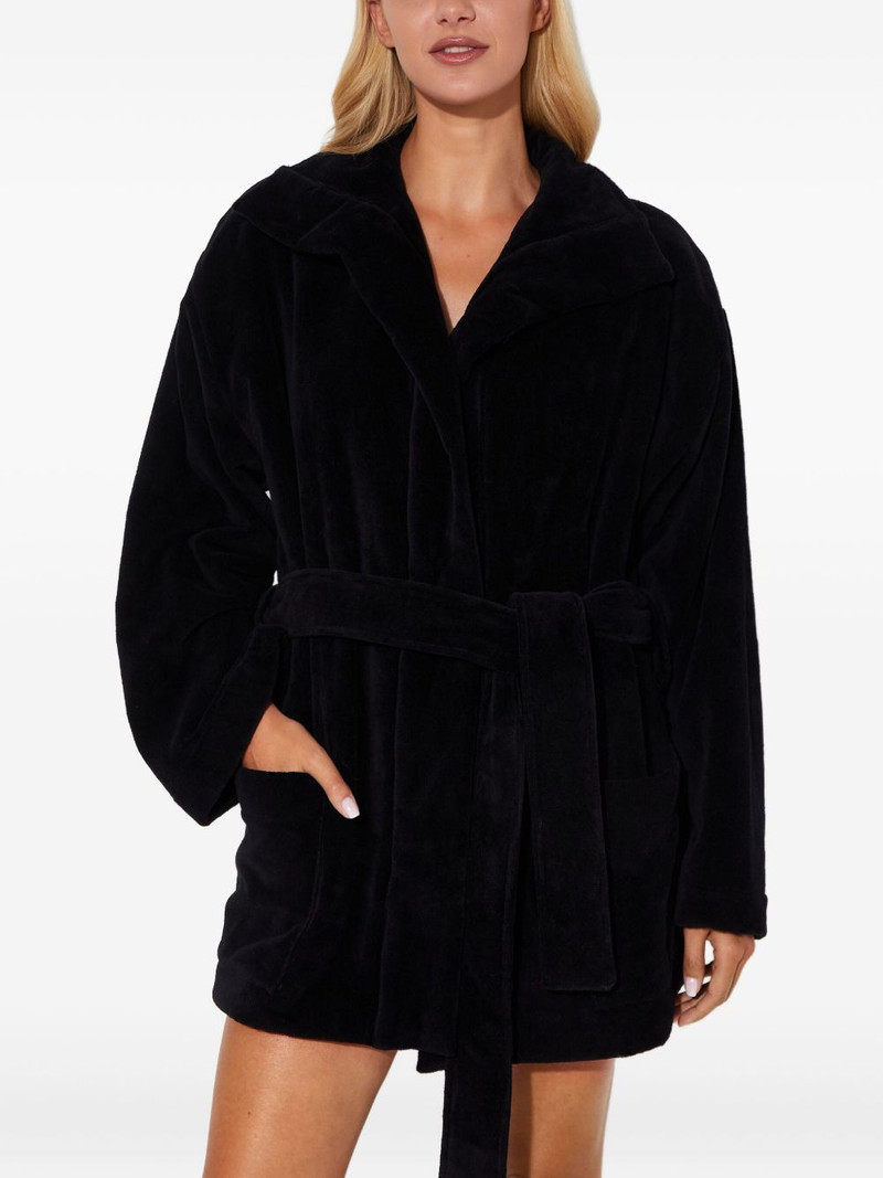logo belted cover-up 1