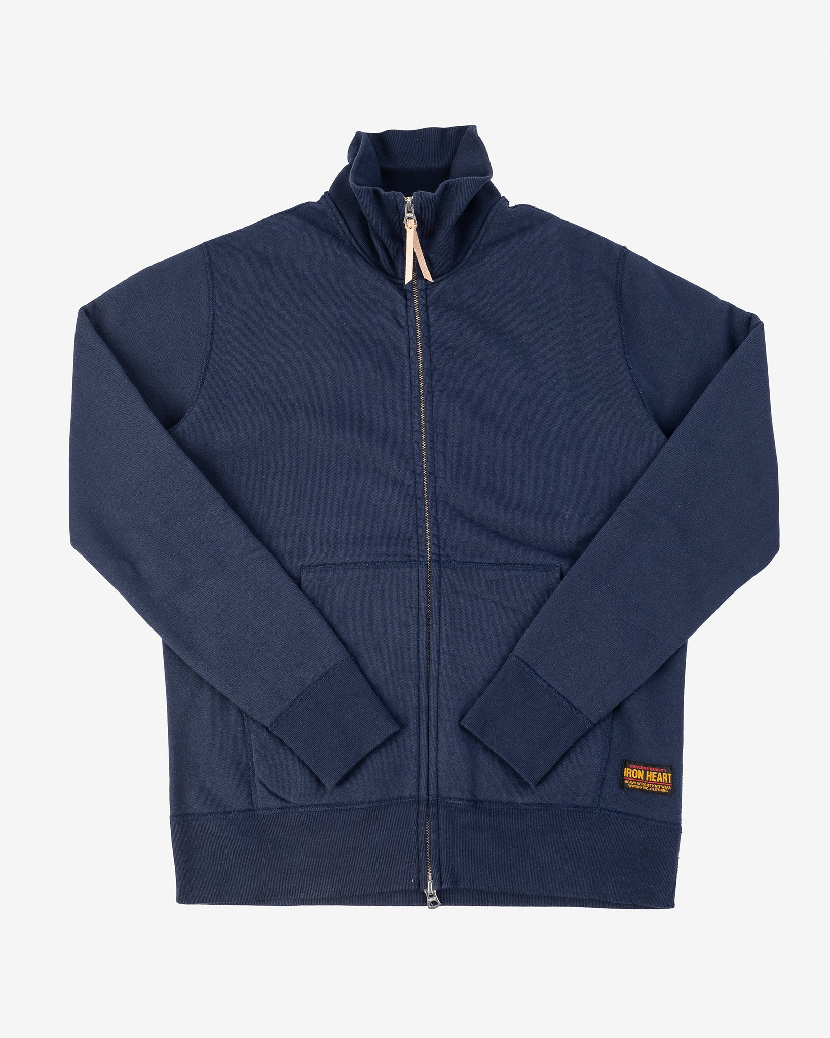 IHSW-11-NAV 14oz Ultra Heavyweight Loopwheel Cotton Zip Up Sweater - Navy - 13
