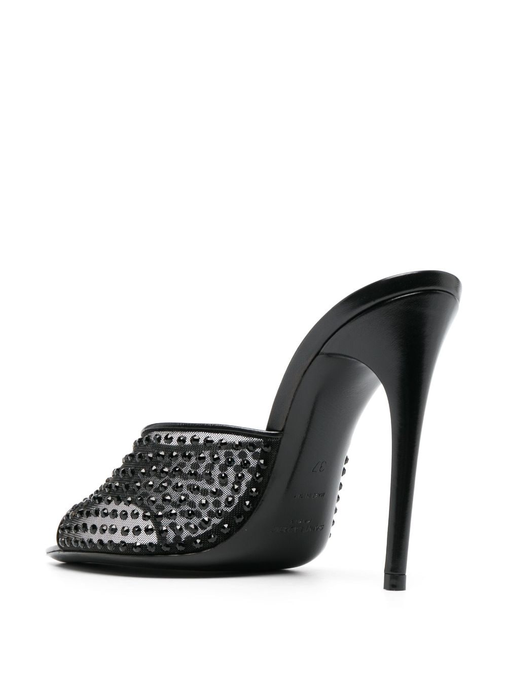 crystal-embellished 120mm leather mules - 3