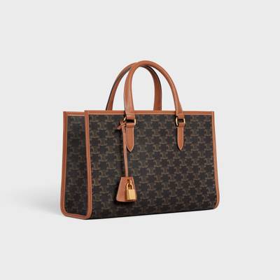 CELINE mini horizontal cabas in Triomphe Canvas and calfskin outlook