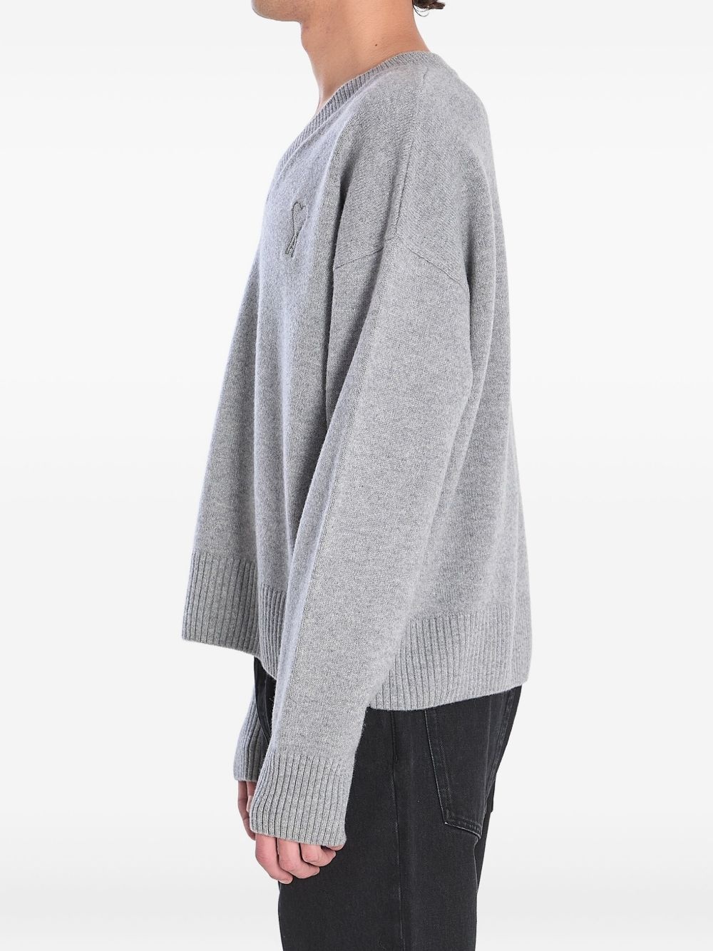 V-neck ribbed sweater - 3