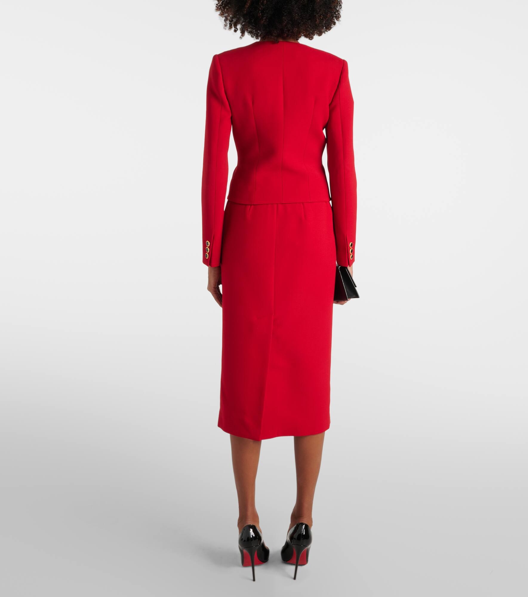 Pleated wool blazer - 3