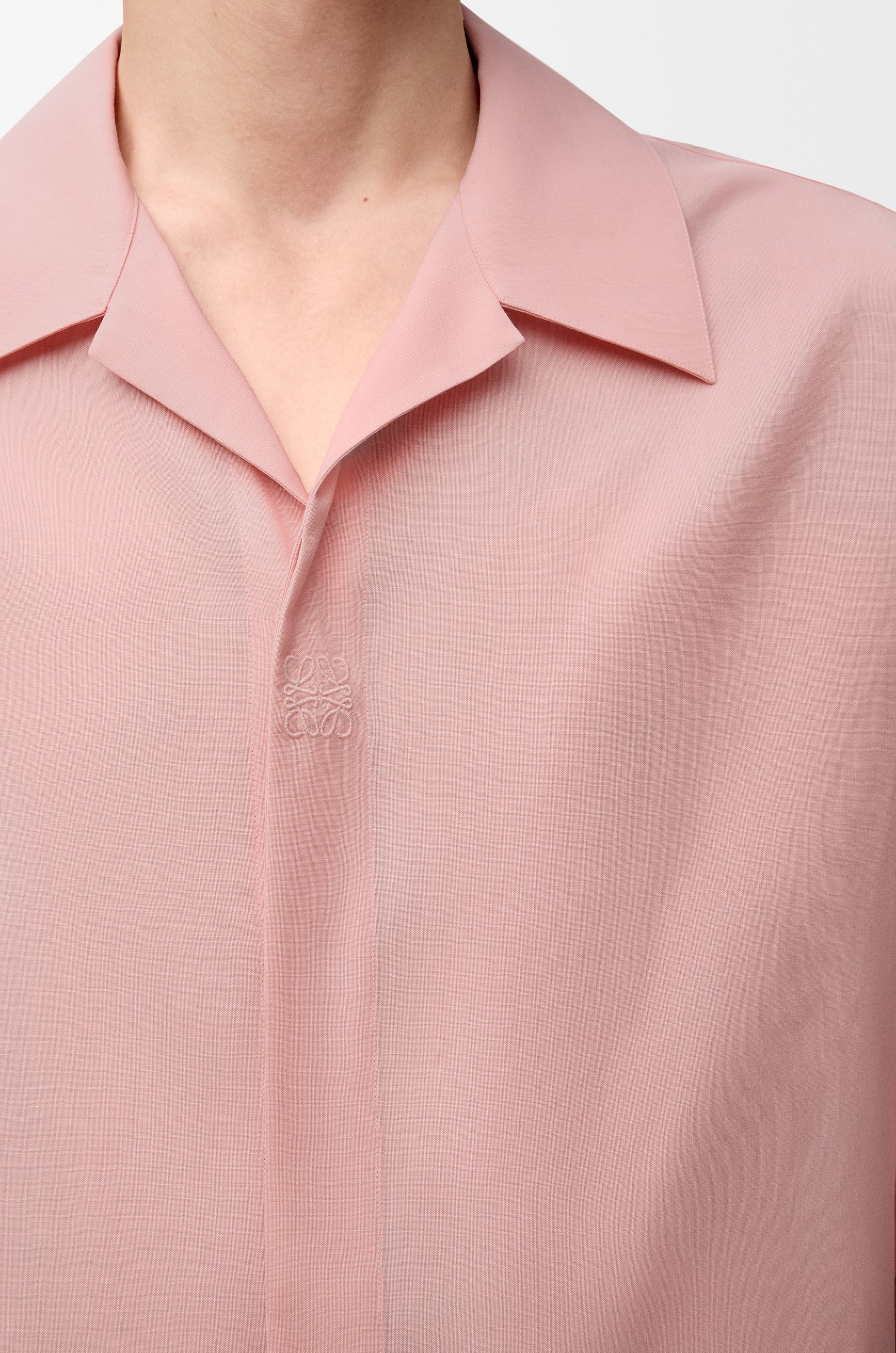 Short sleeve shirt in wool - 5