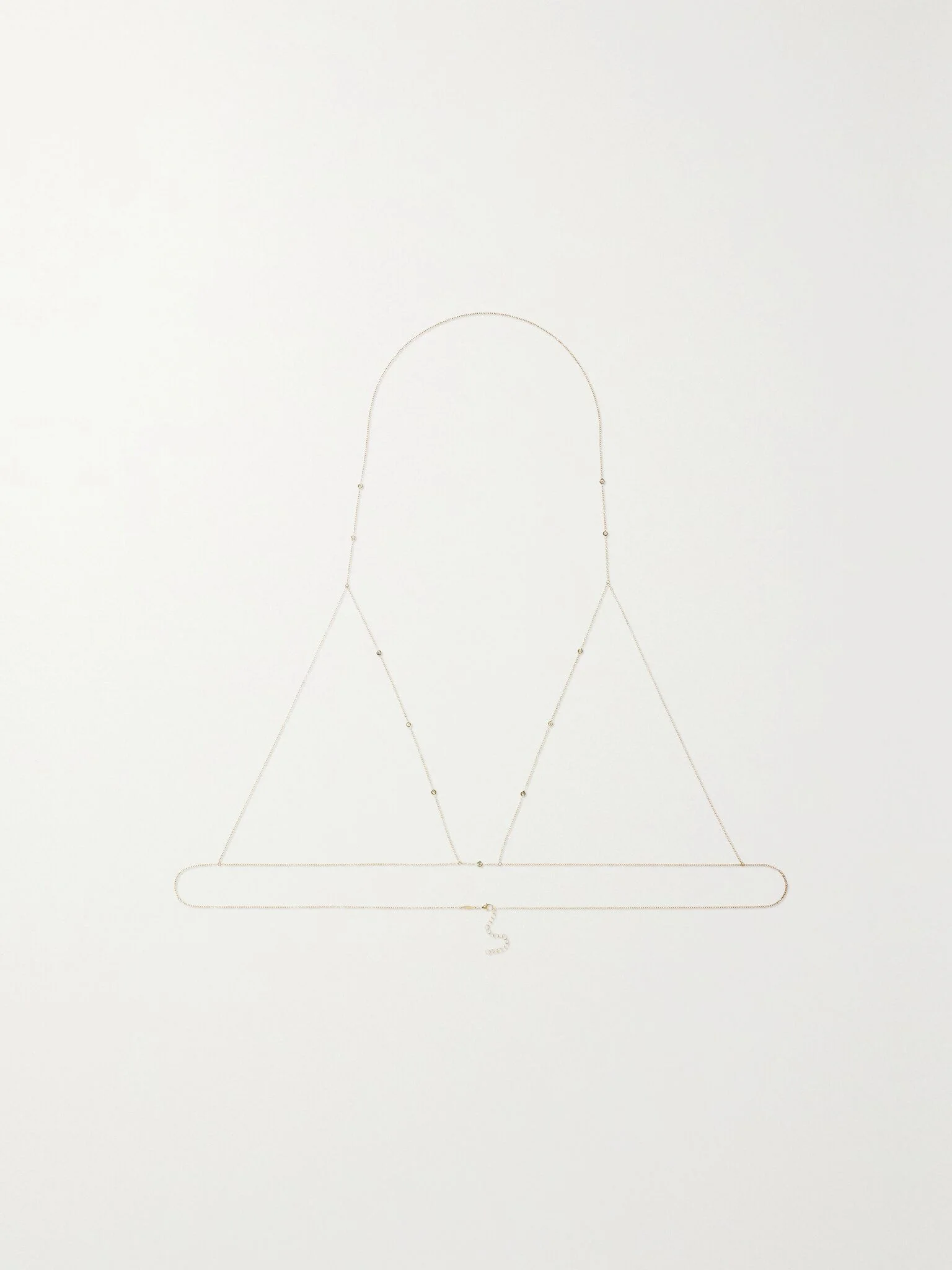 14-karat gold diamond body chain Gold - 1
