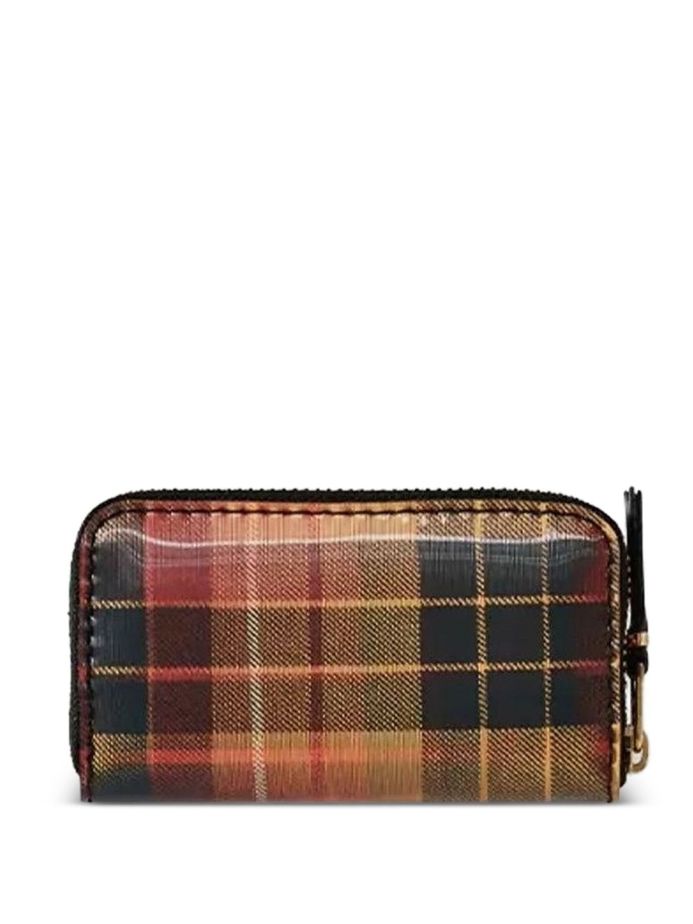 plaid zip-around wallet - 2
