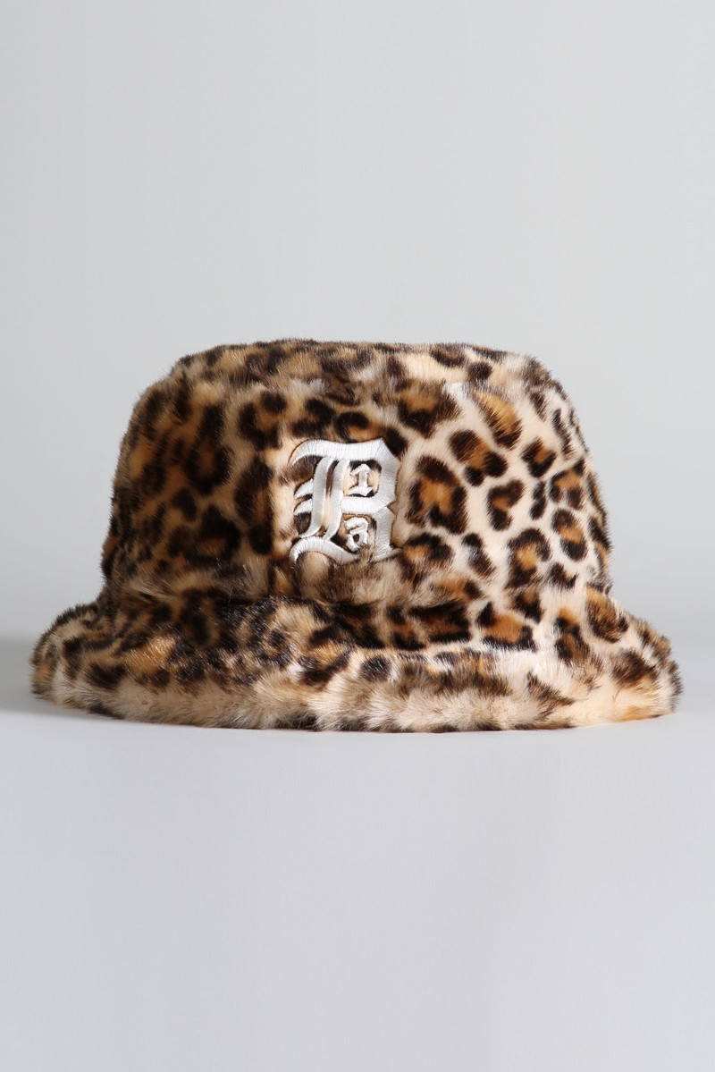 R13 FUR BUCKET HAT - LEOPARD 1