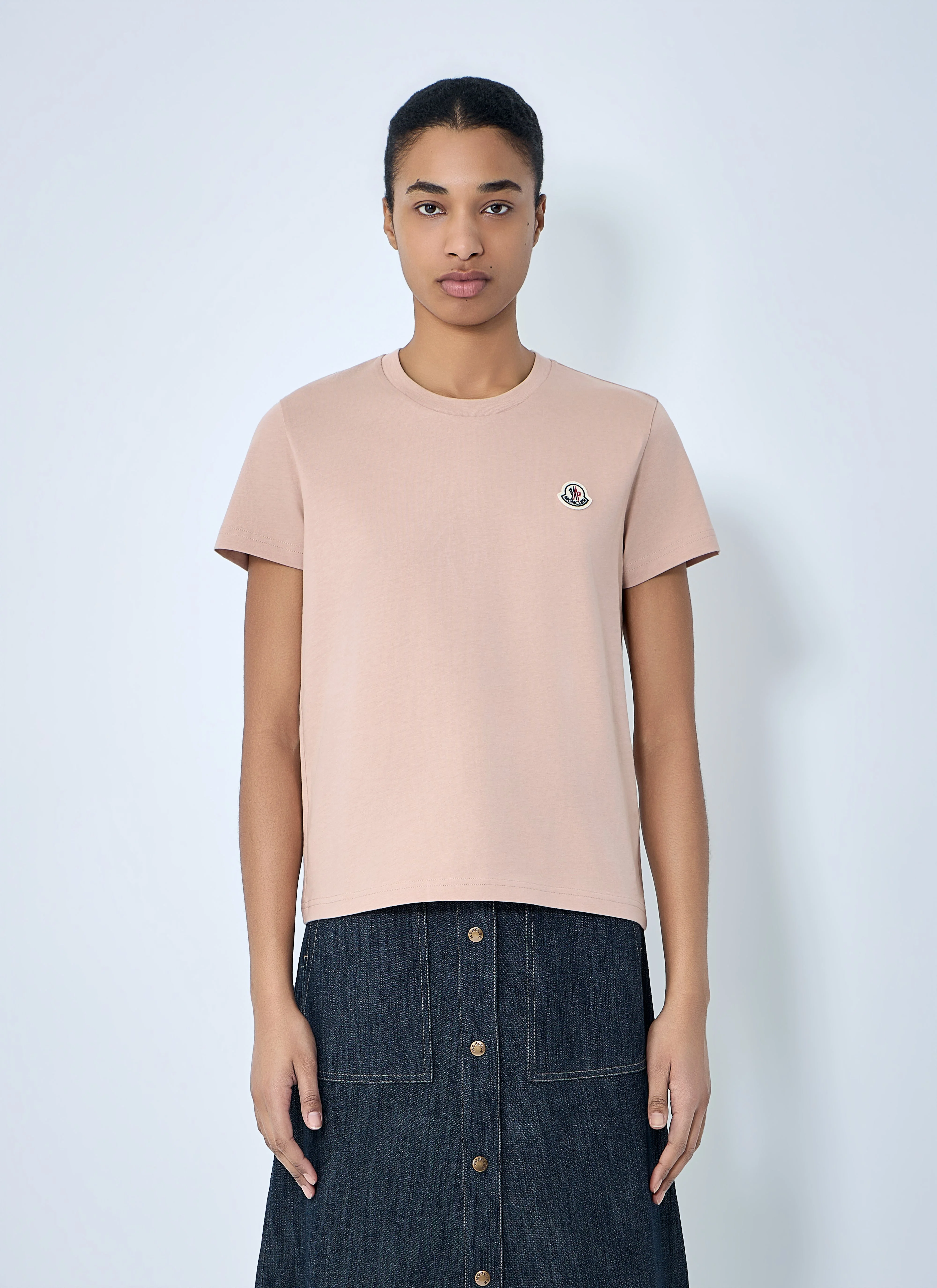Moncler Women Pack Of Three Cotton Jersey Logo T-Shirts - 1