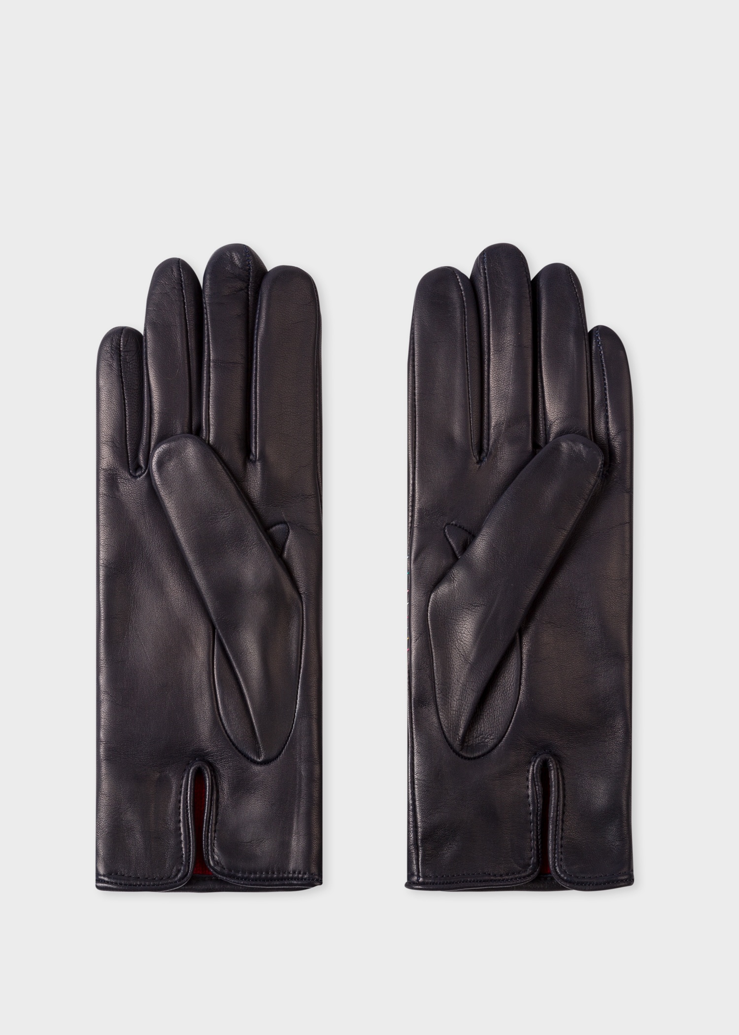 Leather Gloves With 'Swirl' Stitching Details - 4