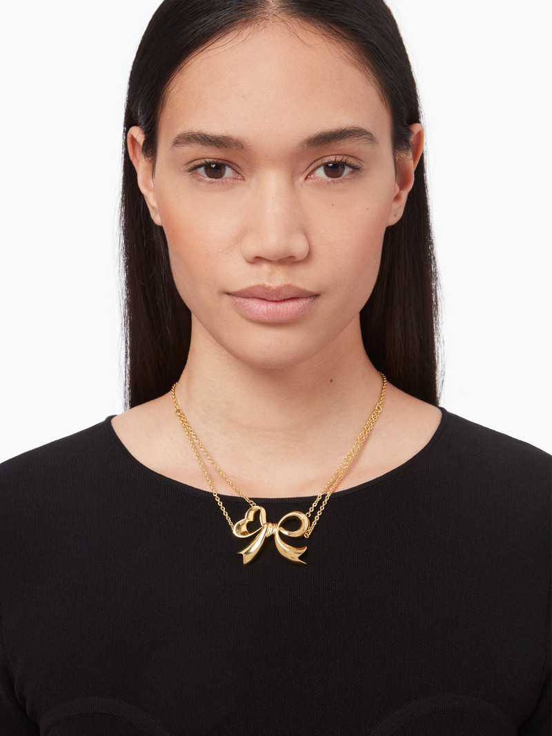 DOUBLE CHAIN BOW NECKLACE 3