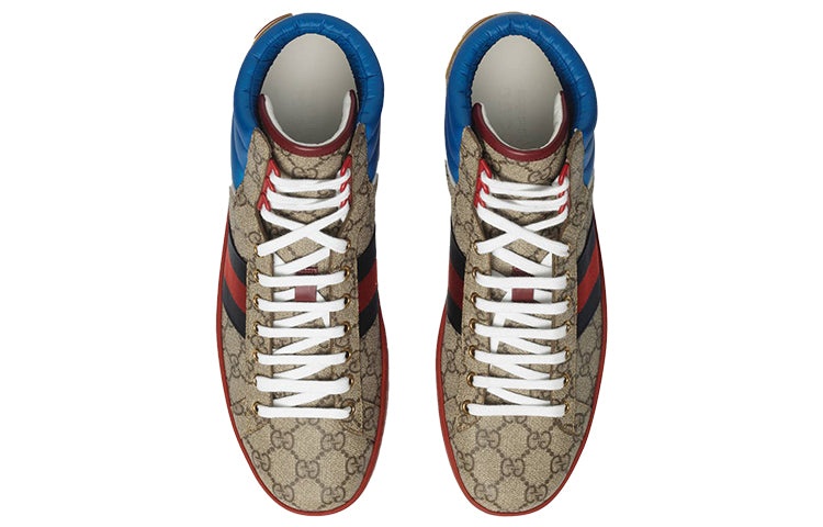 Gucci Ace GG High Top 'Blue Beige' 555144-92T20-9794 - 3