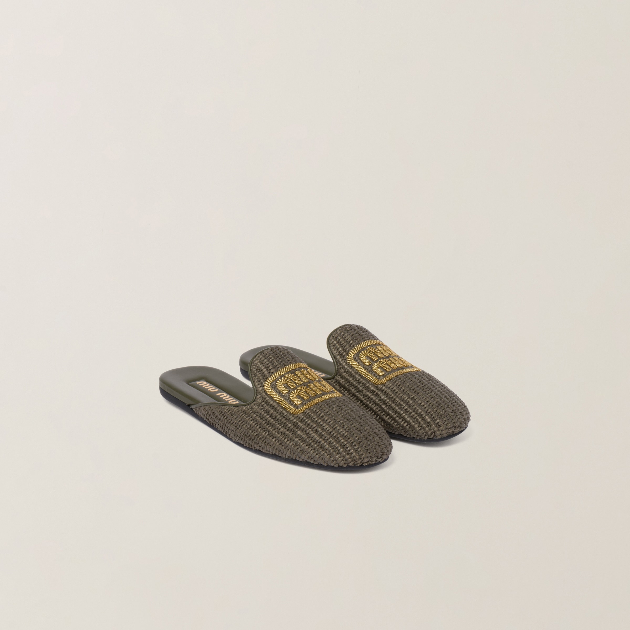 Raffia-effect slippers - 1
