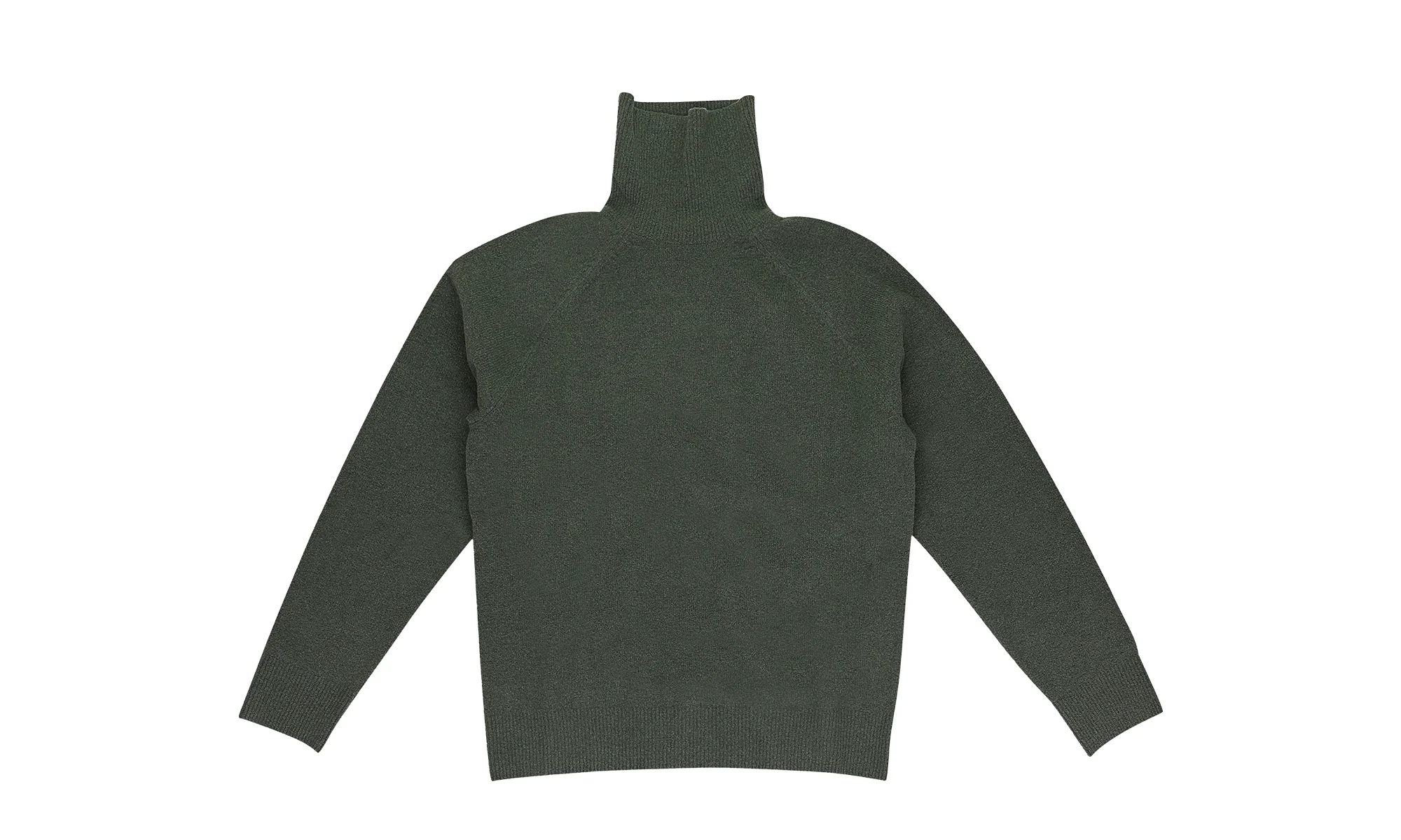 BOILED WOOL TURTLENECK SWEATER "Green" ALD MTPS 0087 - 1
