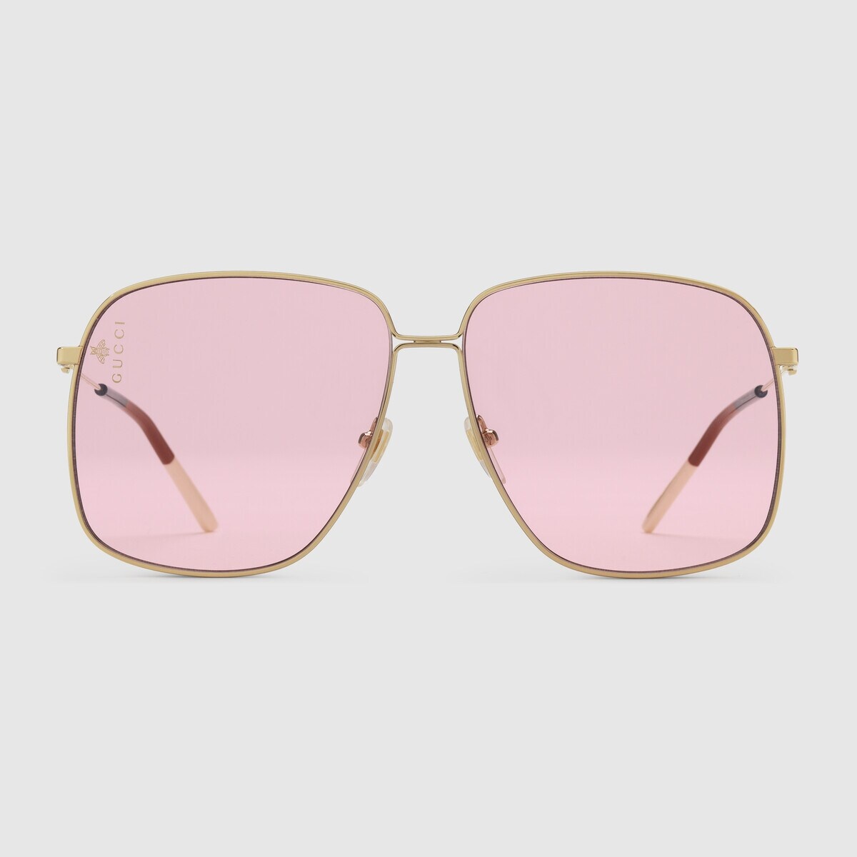 Rectangular-frame metal sunglasses - 1