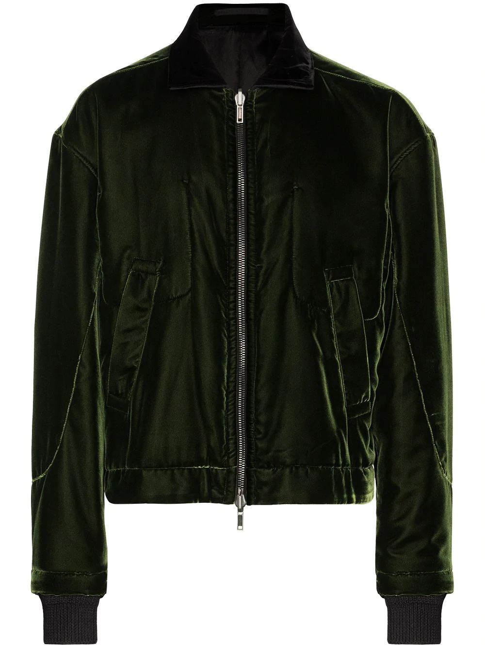 reversible velvet bomber jacket - 1