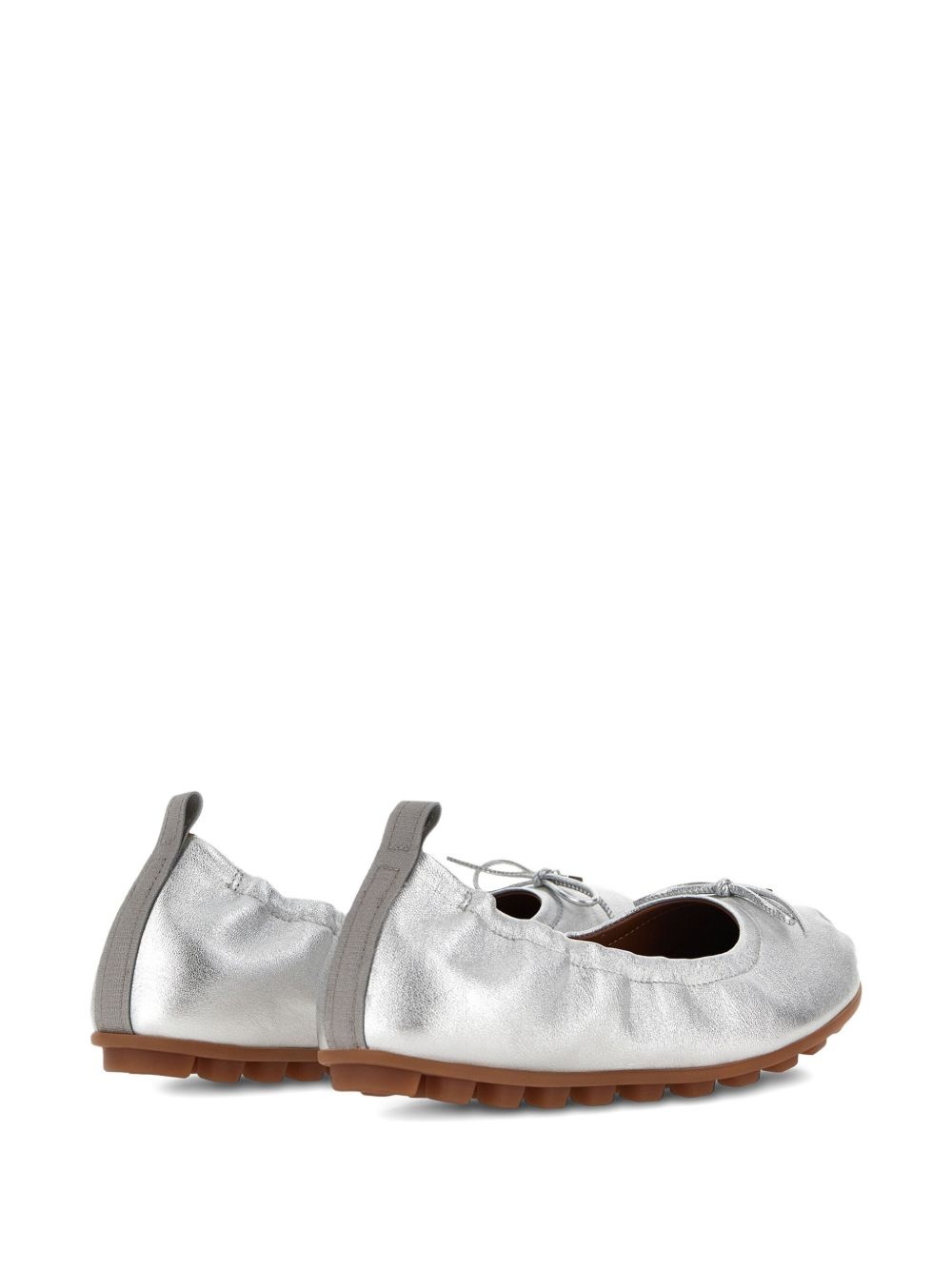 metallic ballerina shoes - 3