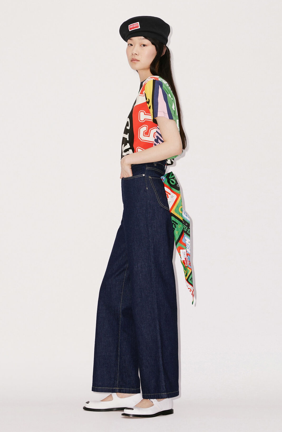 Nautical Kenzo Flags Oversized Tee Lサイズ KENZO - Kenzo Flags Oversize T-Shirt in Multicolor