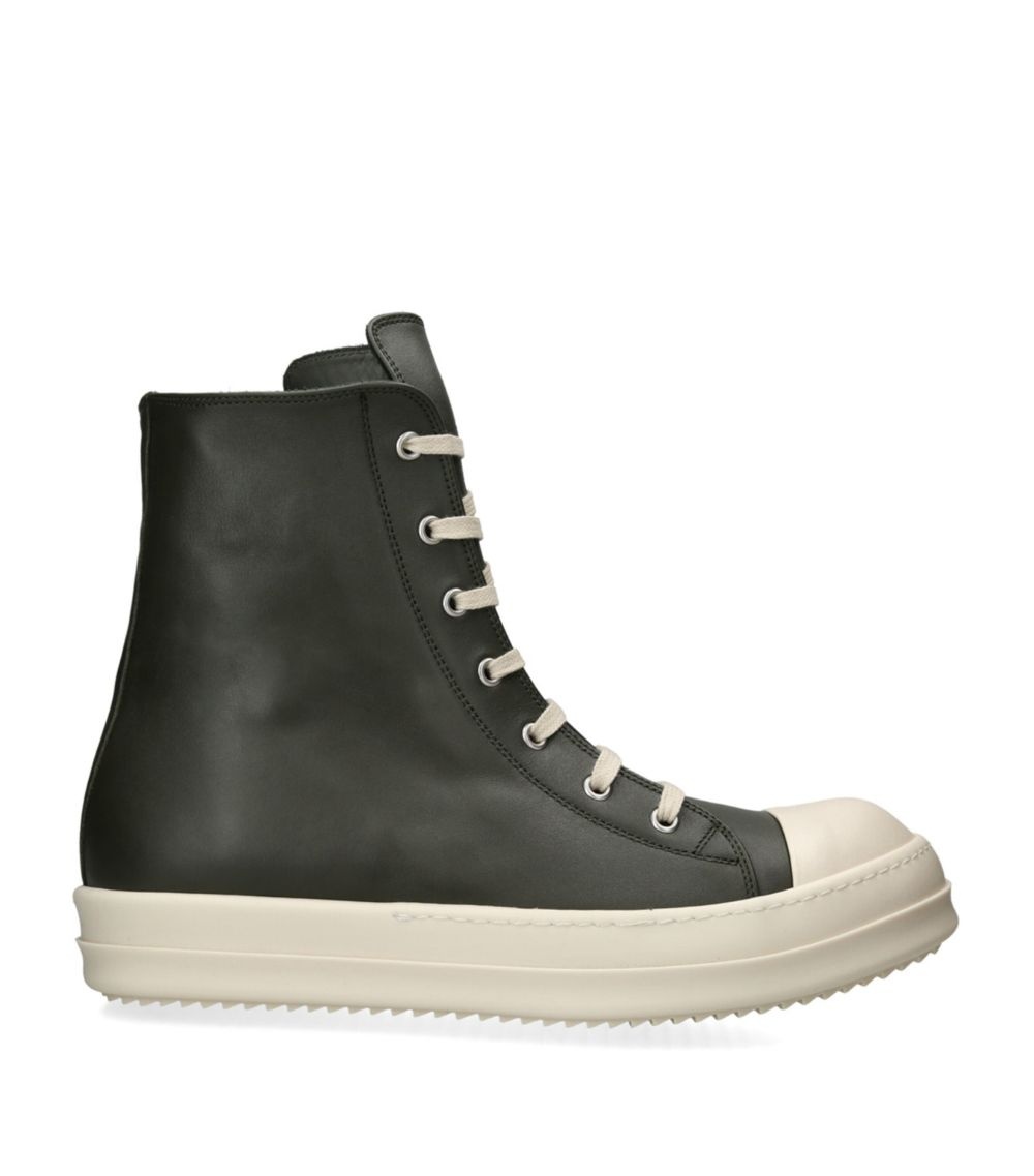 Leather High-Top Sneakers - 1
