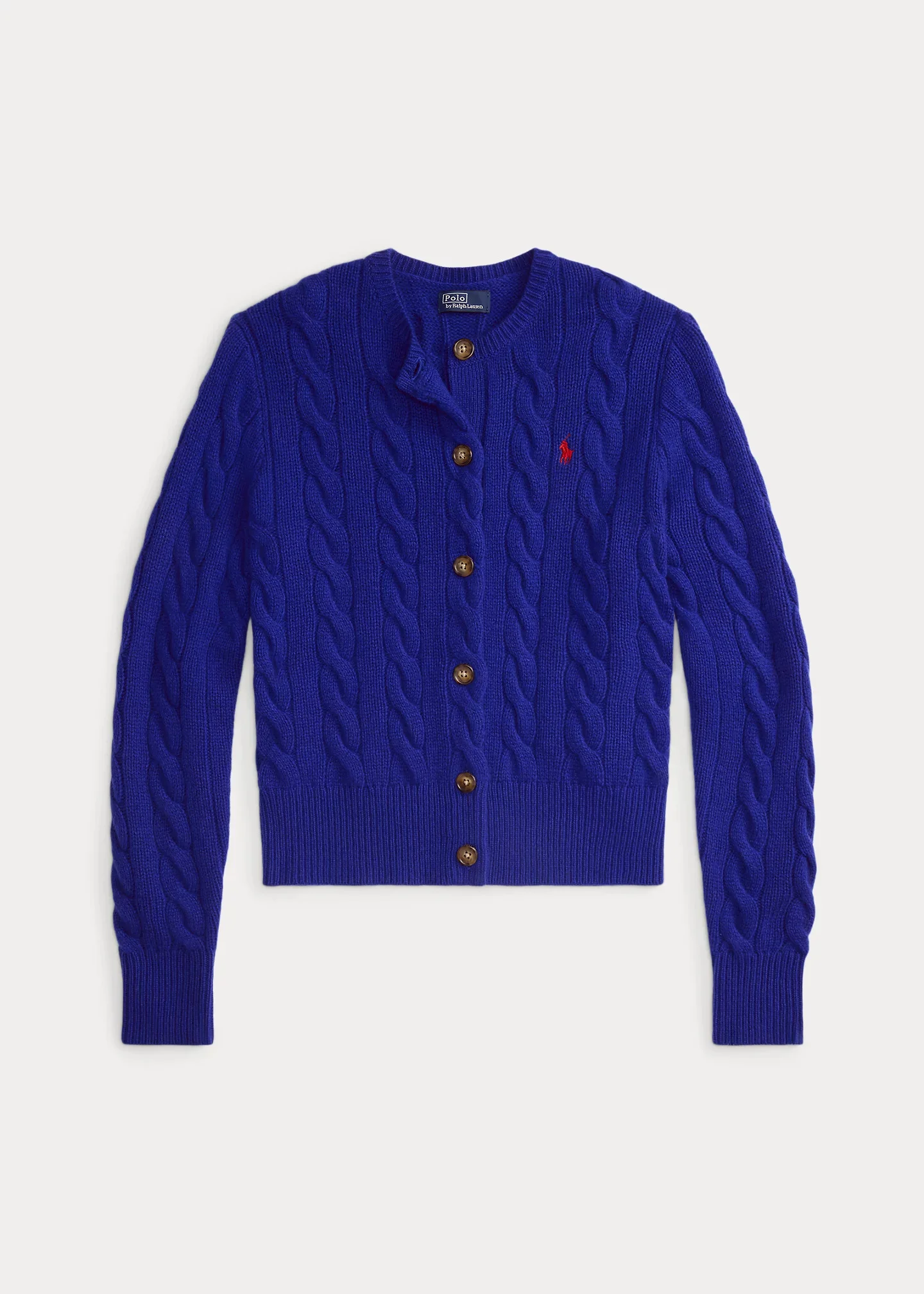 Cable-Knit Wool-Cashmere Cardigan - 1