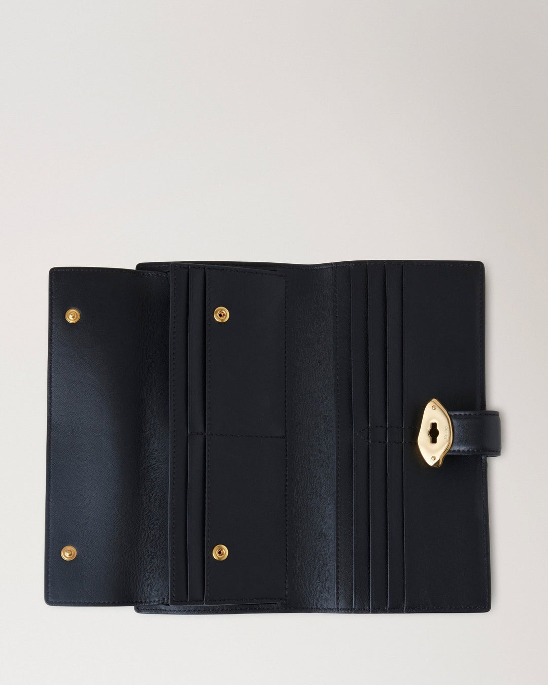 Lana Long Bifold Wallet Black High Gloss Leather - 3