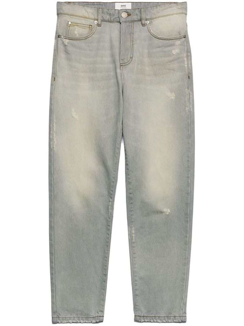 logo-patch organic cotton jeans 1