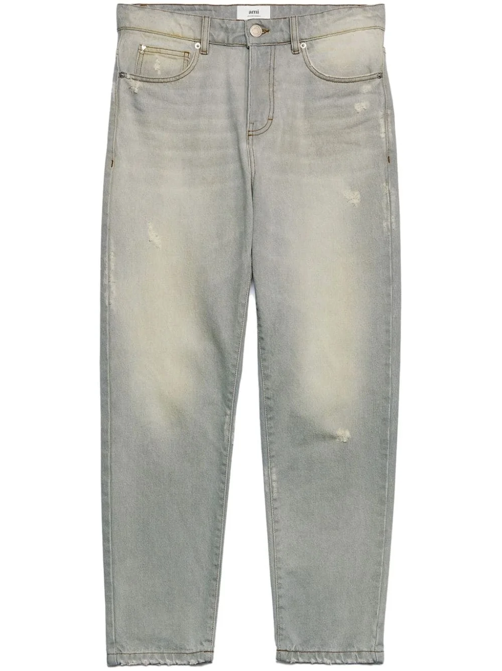 logo-patch organic cotton jeans - 1