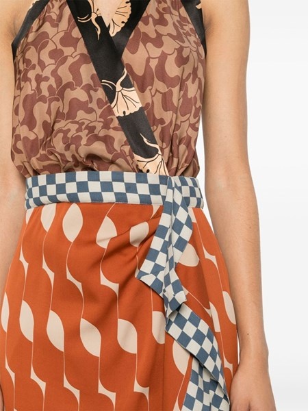Silk blend satin midi dress with print - 5