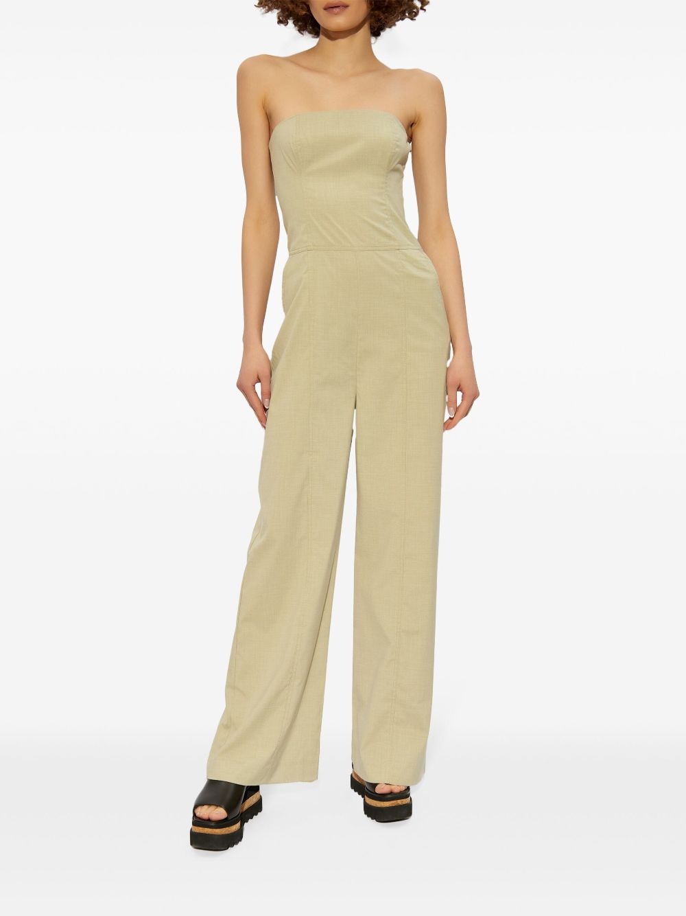 strapless tailored jumpsuit - 3