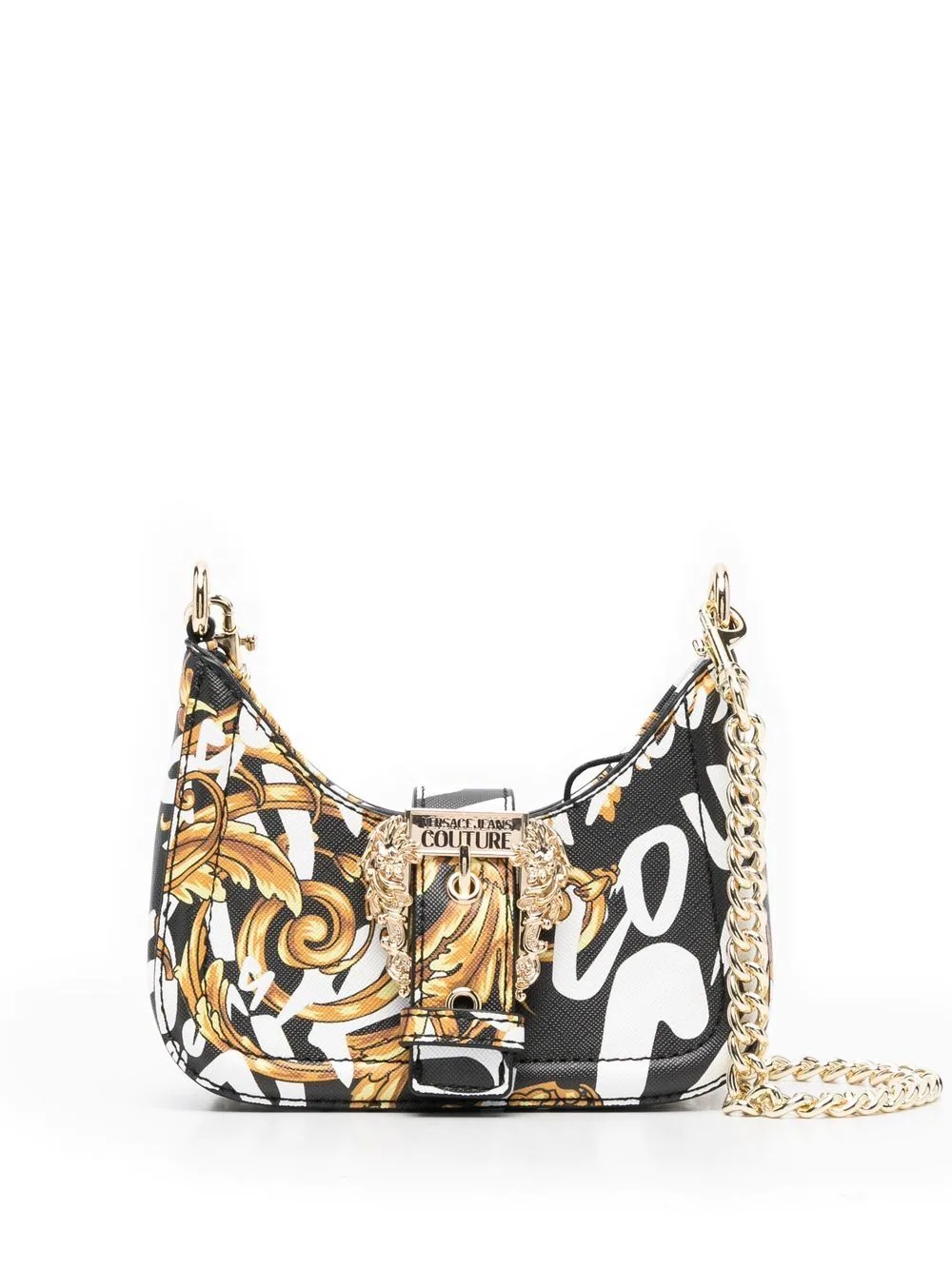 Logo Brush Couture-print shoulder bag - 1