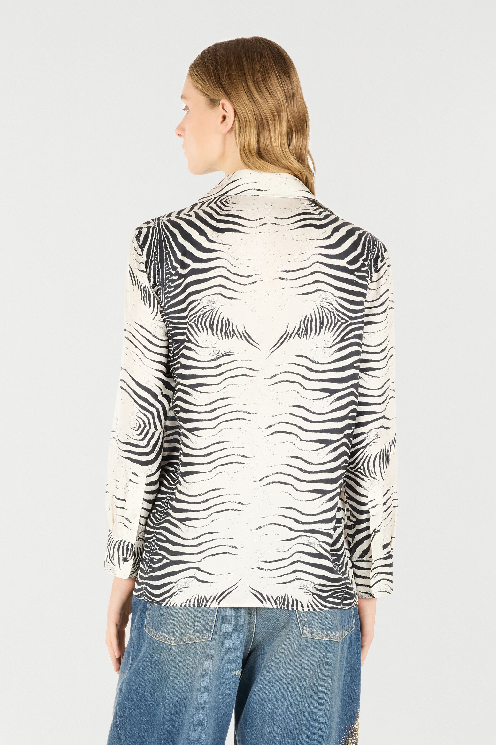 Zebra-Print Silk Shirt - 4