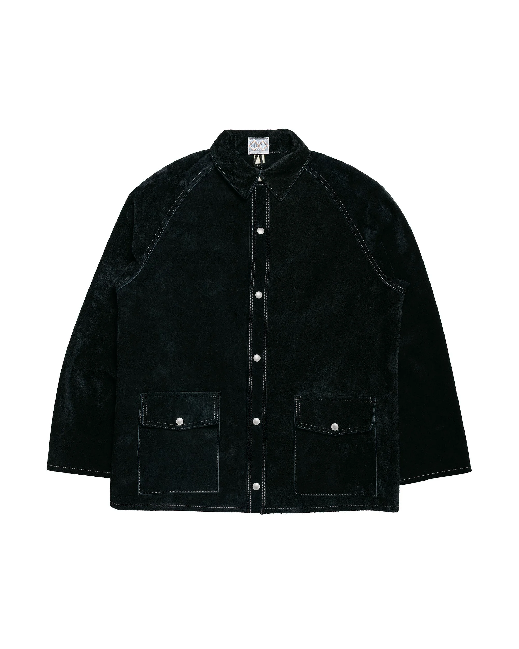 MJ23014 8HU Leather Welder Jacket Black - 1