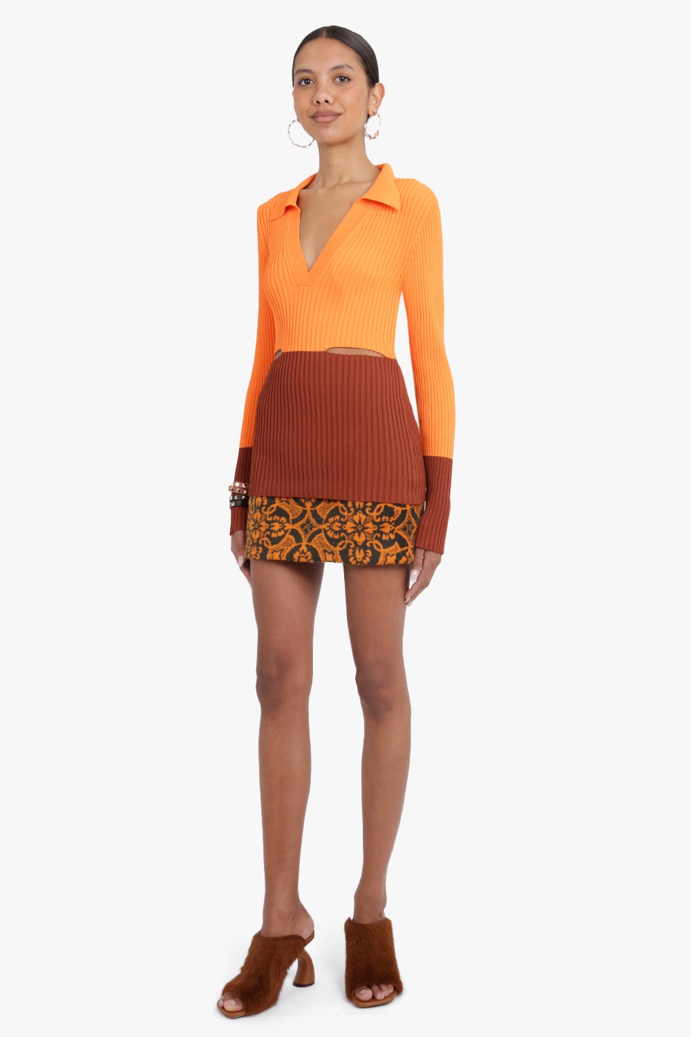 LA MAILLE ASCO KNIT | ORANGE/BROWN - 2