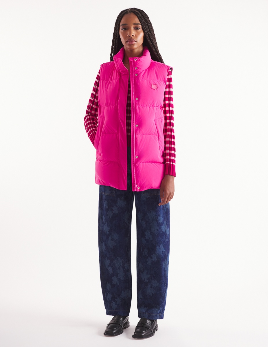 LONG SLEEVELESS PUFFER VEST - 2