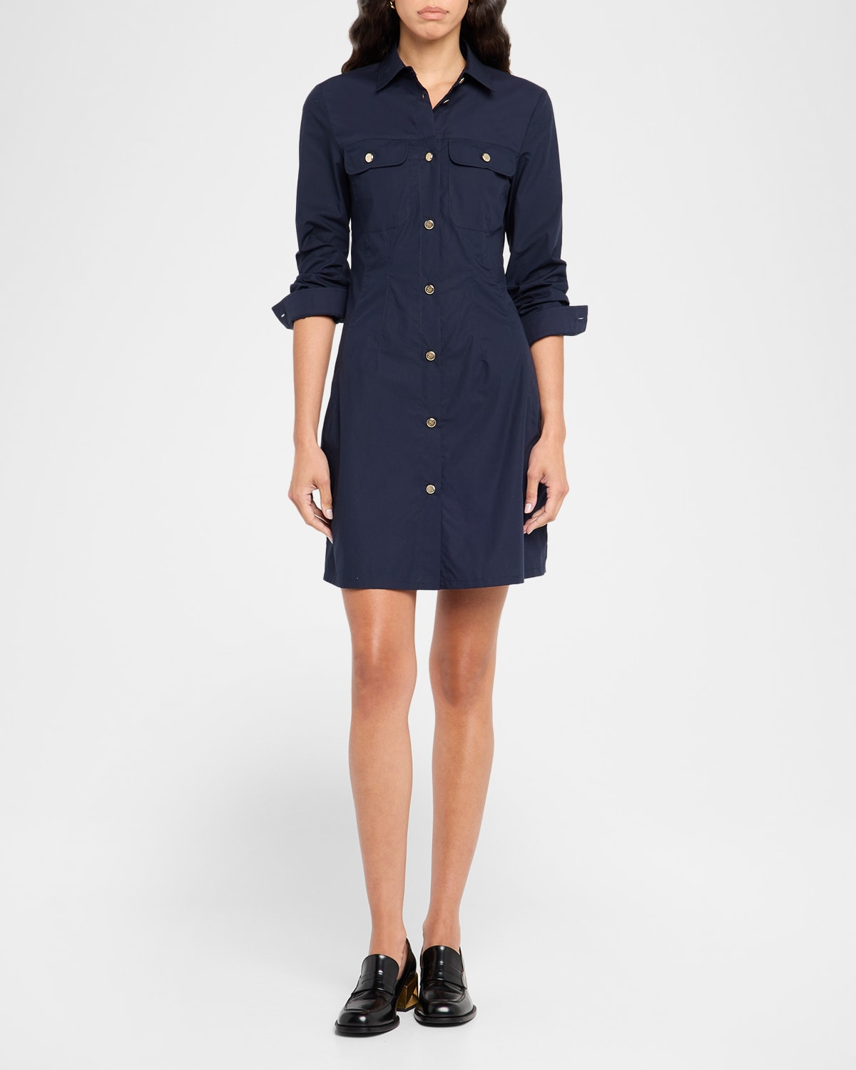 Cotton Poplin Mini Shirtdress - 2