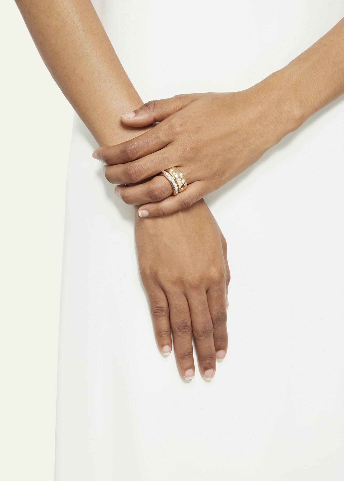Iconica 18K Rose and White Gold Ring with Diamonds - 5