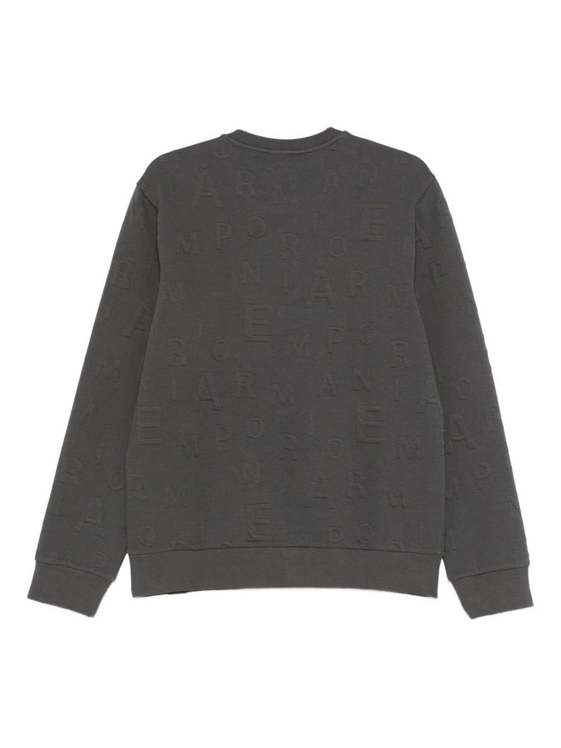 EMPORIO ARMANI logo-embossed sweatshirt outlook