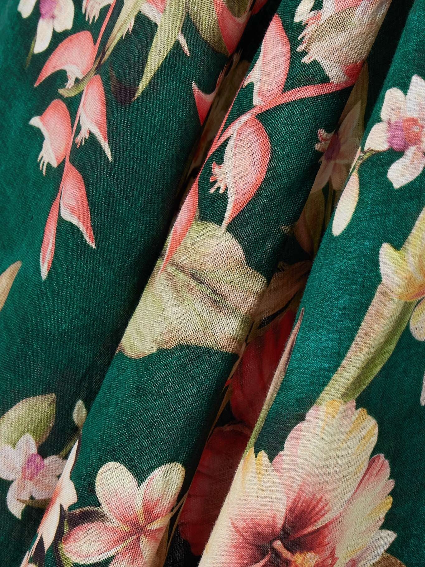 Lexi strapless floral-print linen midi dress - 4
