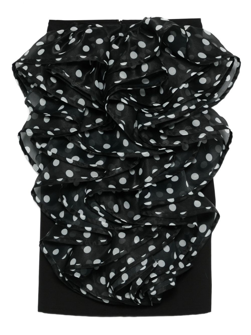 ruffled polka-dot mini skirt 1