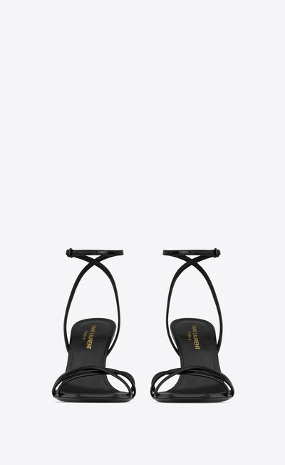 SAINT LAURENT opyum sandals in glazed leather outlook