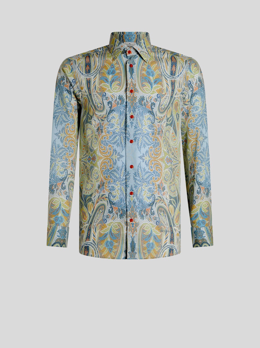 COTTON SHIRT WITH PAISELY PRINT - 1