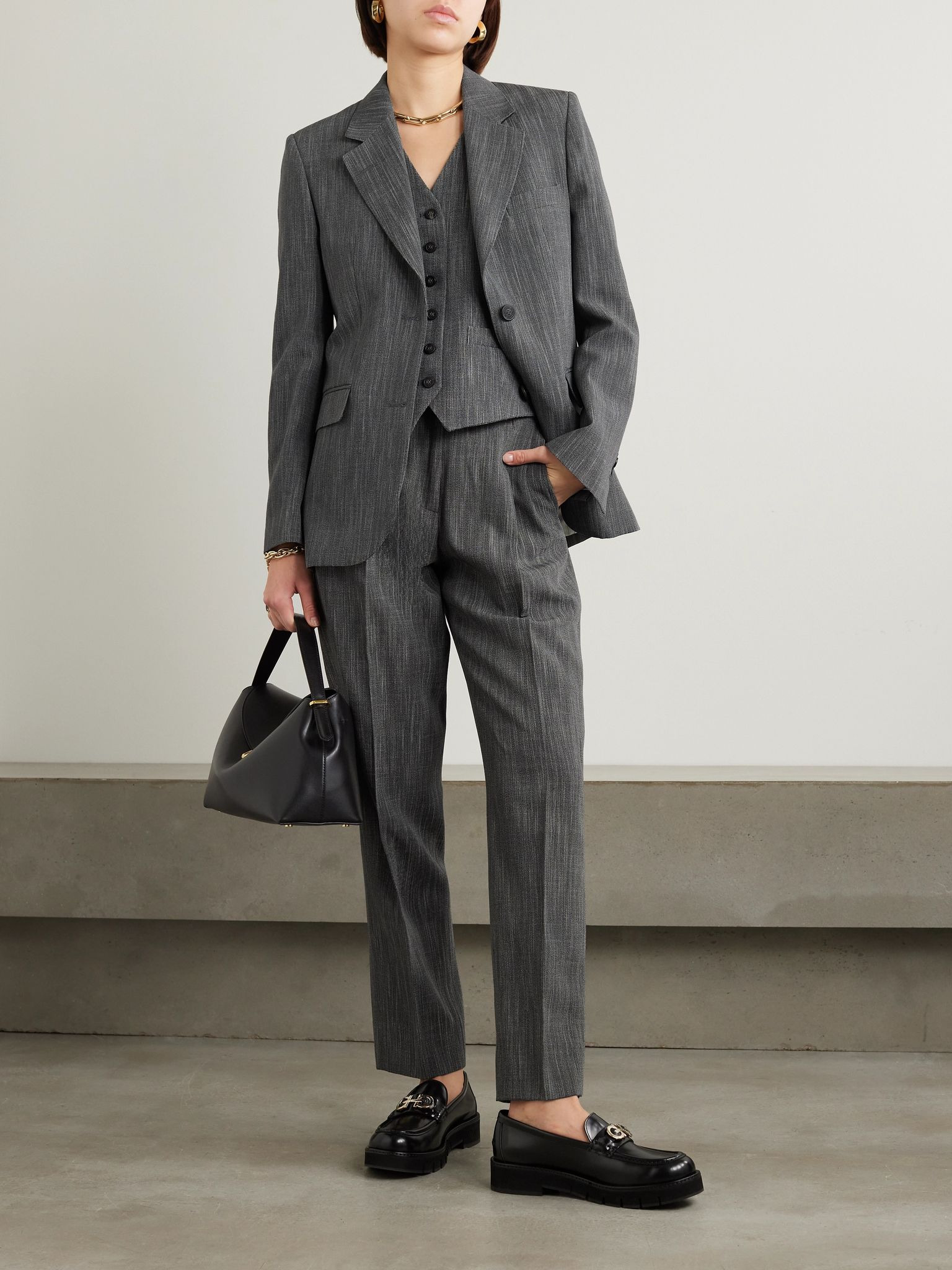 Wool-blend blazer Gray - 2