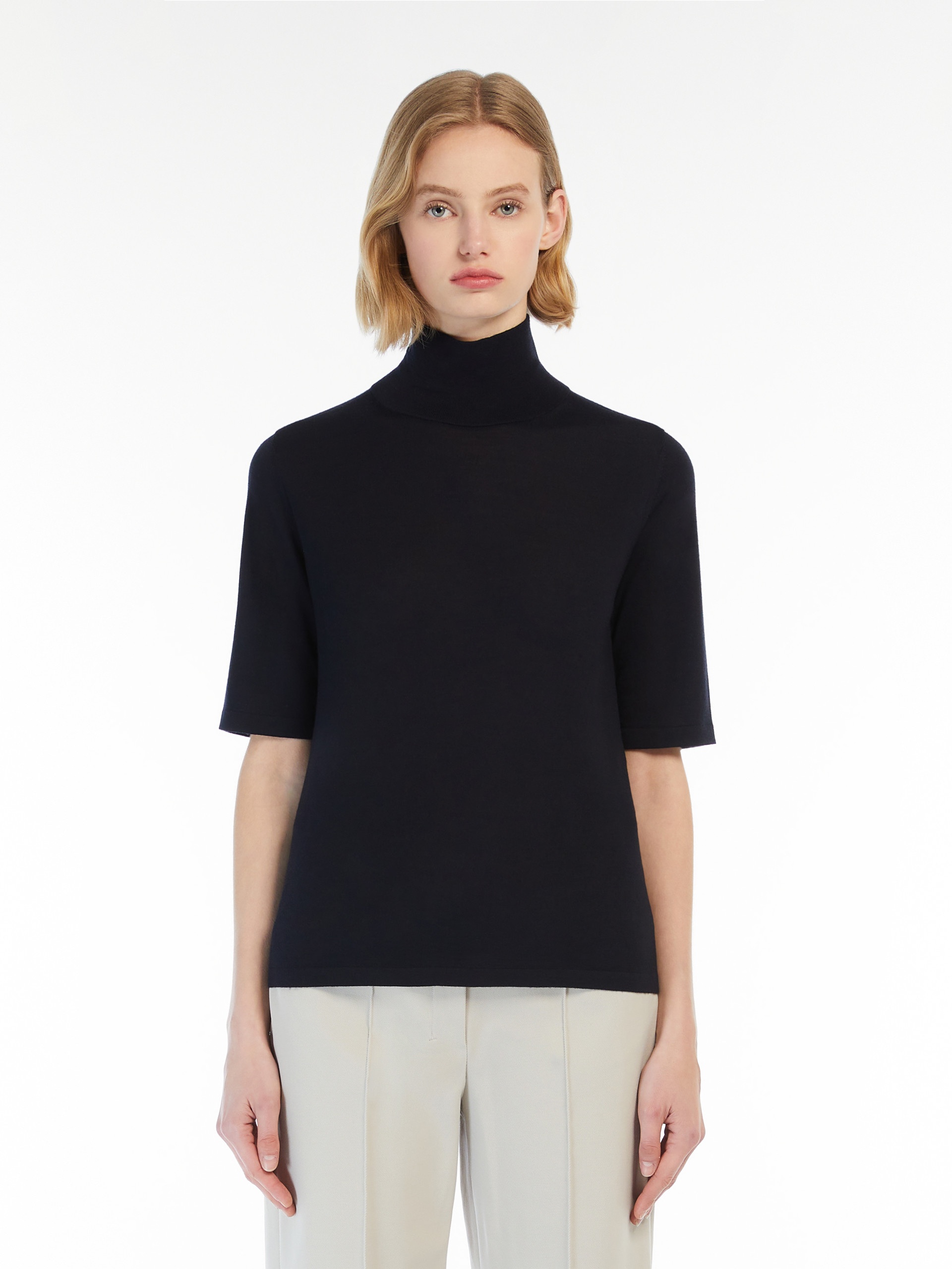 GIGI Wool yarn polo-neck sweater - 3