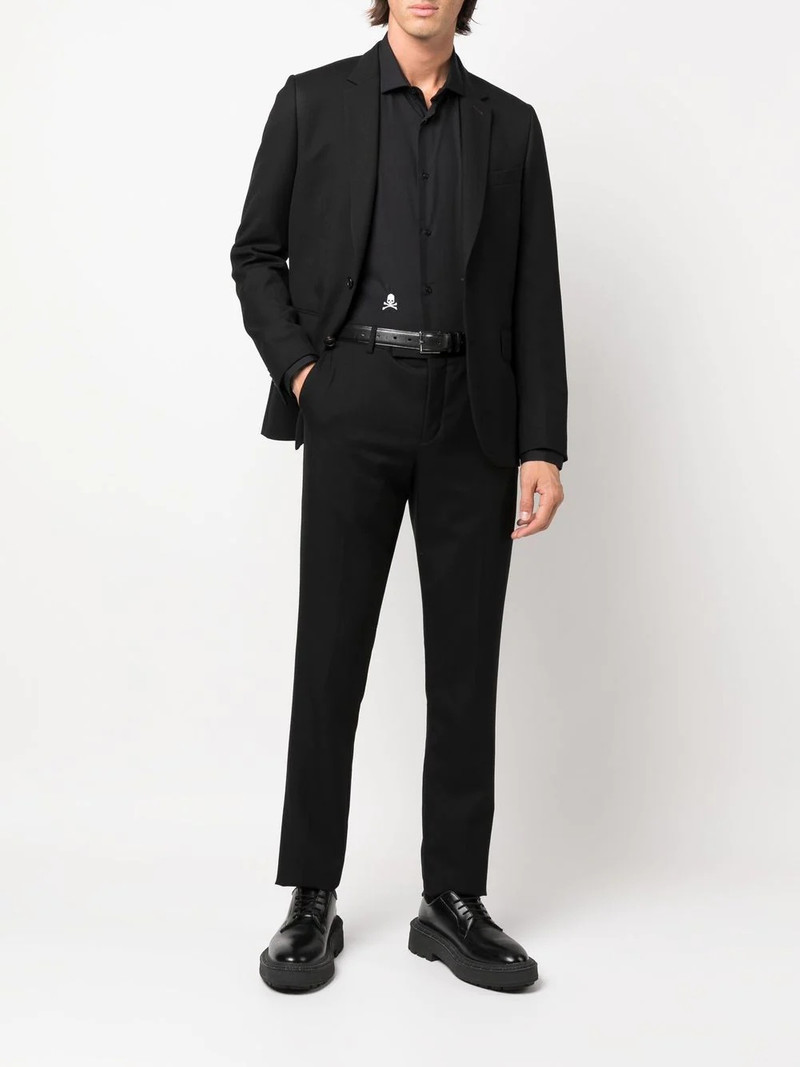 PHILIPP PLEIN 설탕 아빠 skull embroidered 셔츠 outlook