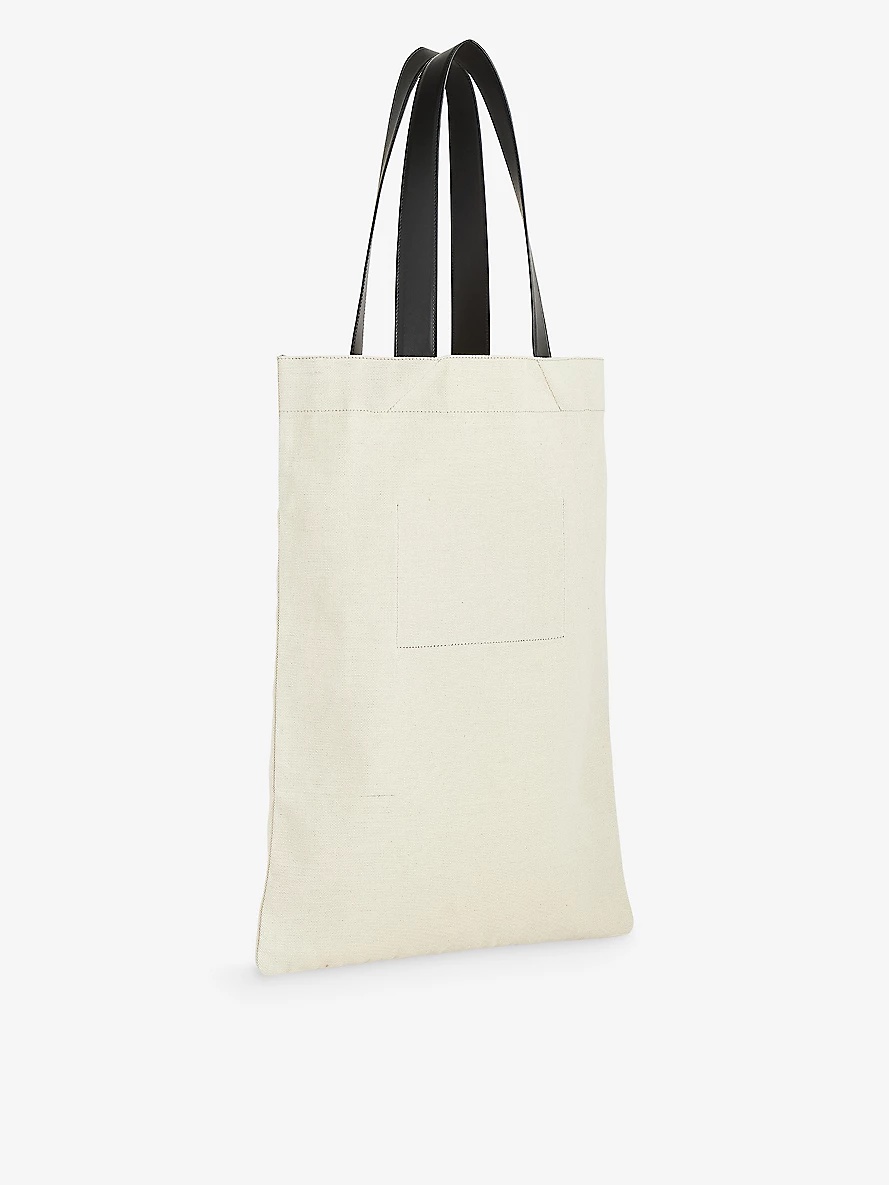 Book grande logo-print cotton and linen tote bag - 3