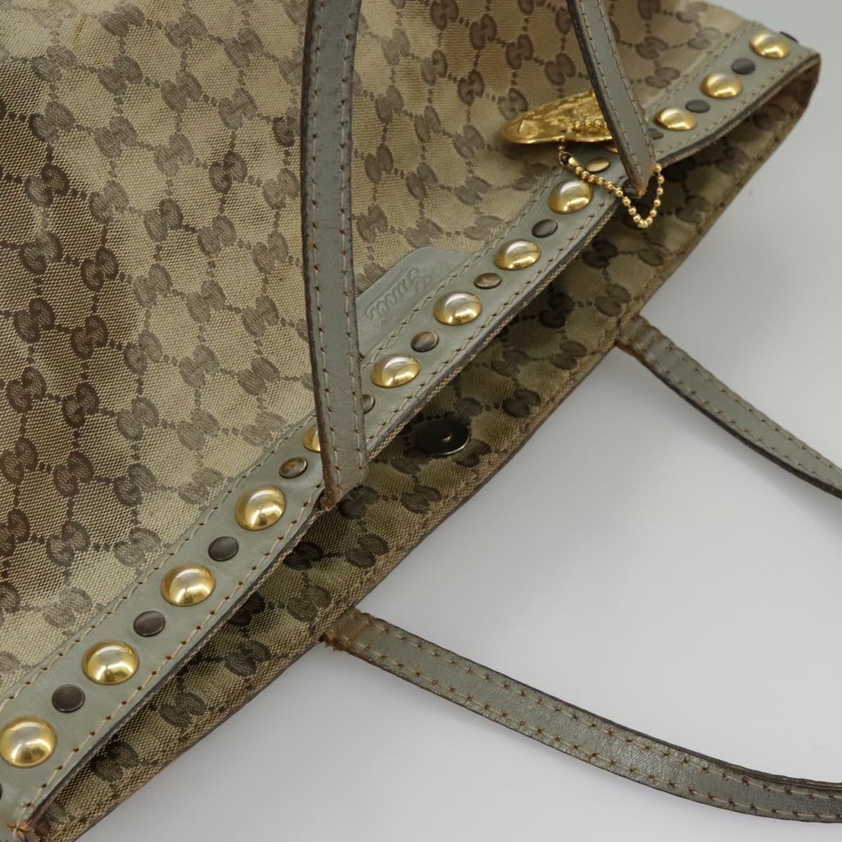GUCCI GG Crystal Tote Bag Beige Gold - 6