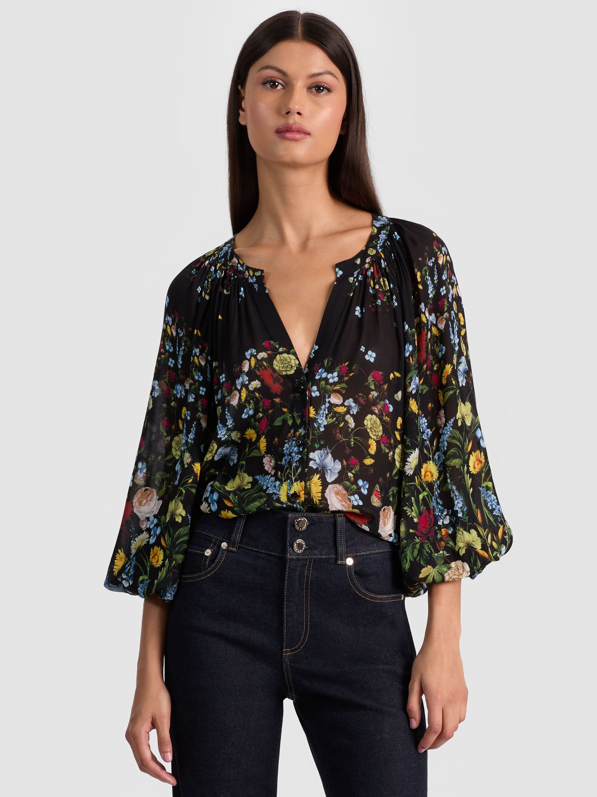 THALIA BUTTON DOWN BLOUSE - 2