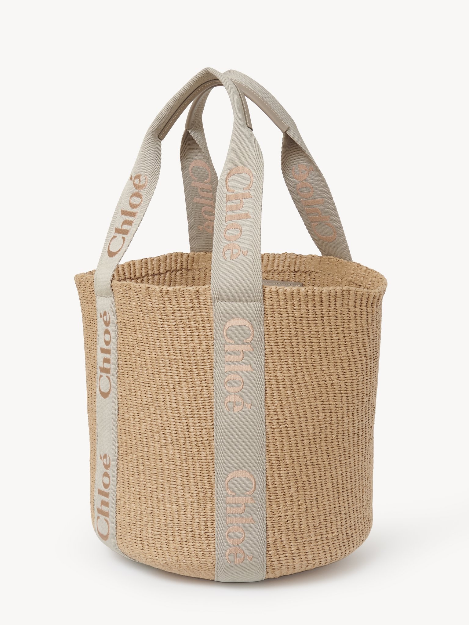LARGE WOODY BASKET IN NATURAL FIBERS - 2